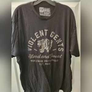 Mens XXL Violent Gentlemen Tee Shirt Black